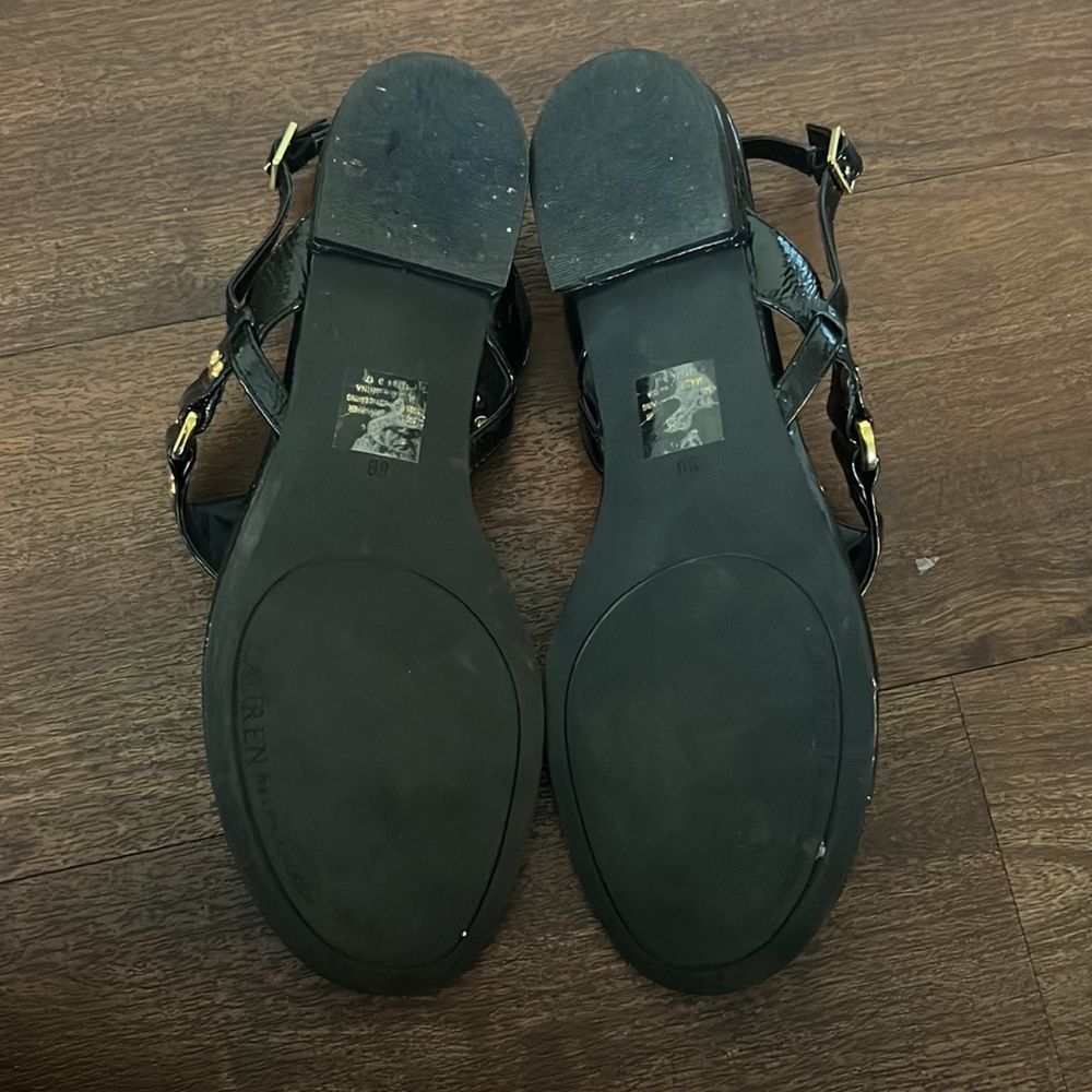 Womens Lauren Ralph Lauren Valinda T-Strap Slingback Sandals - Picture 6 of 6